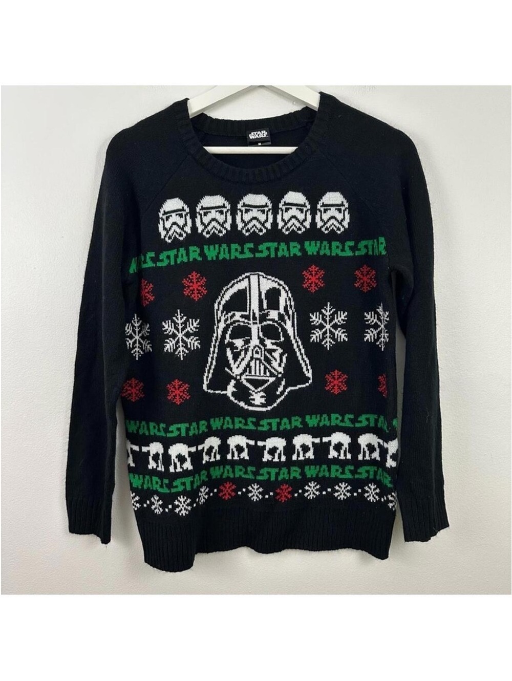 Star Wars Women’s Darth Vadar Ugly Christmas Sweater Size M